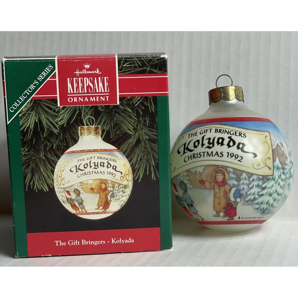 Vintage HALLMARK KEEPSAKE ORNAMENT THE GIFT BRINGERS KOLYADA CHRISTMAS 1992